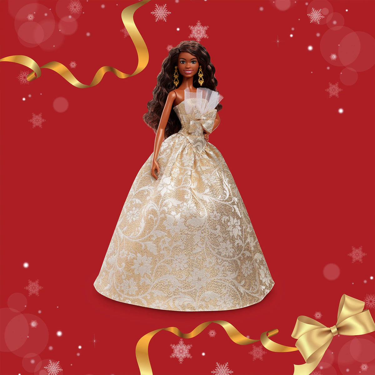 2025 Holiday Barbie Doll 4 Dark Hair with CoA - Mattel Creations - image 15