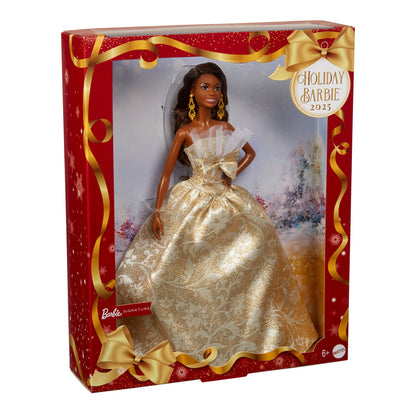 2025 Holiday Barbie Doll 4 Dark Hair with CoA - Mattel Creations - image 2