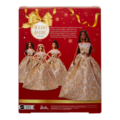 2025 Holiday Barbie Doll 4 Dark Hair with CoA - Mattel Creations - image 3