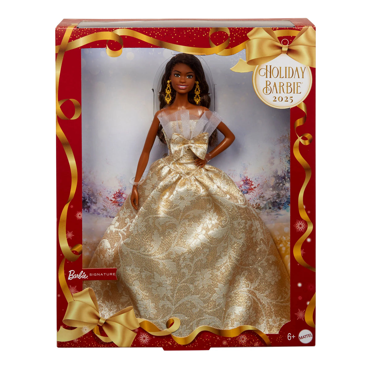2025 Holiday Barbie Doll 4 Dark Hair with CoA - Mattel Creations - image 4