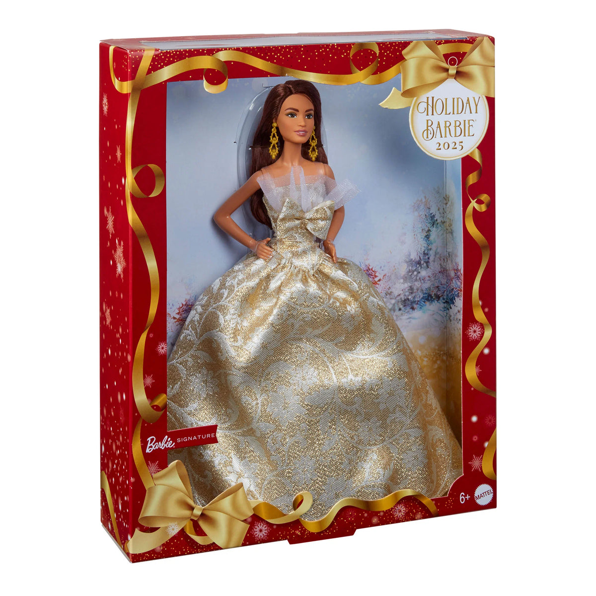 2025 Holiday Barbie Doll 3 - Brunette Hair with CoA - Mattel Creations - image 2