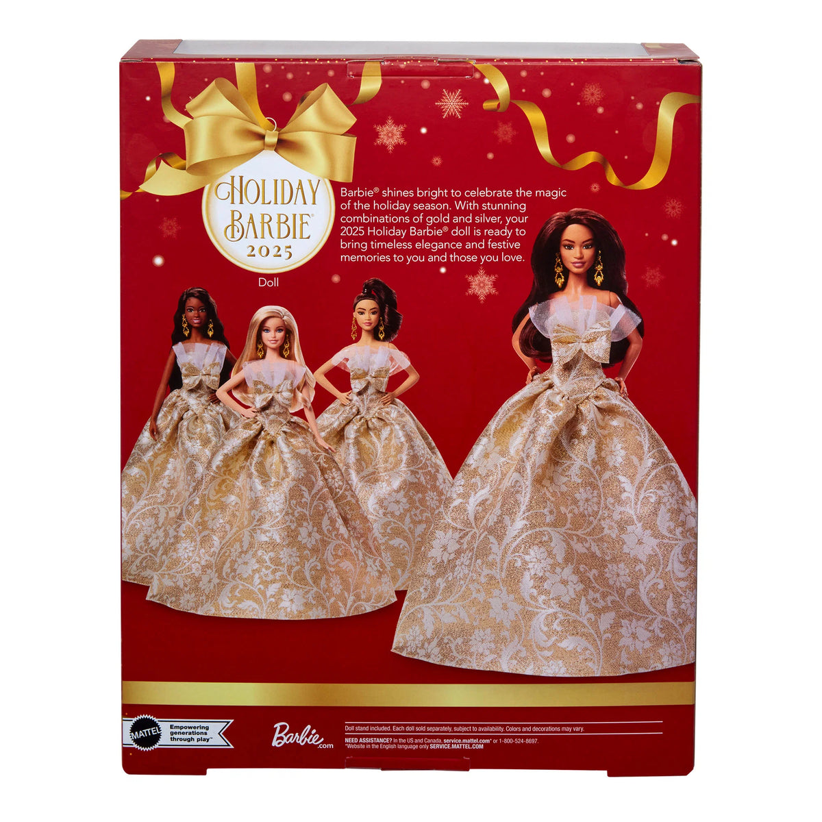 2025 Holiday Barbie Doll 3 - Brunette Hair with CoA - Mattel Creations - image 3