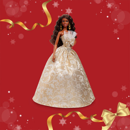 2025 Holiday Barbie Doll 4 Dark Hair with CoA - Mattel Creations - image 15