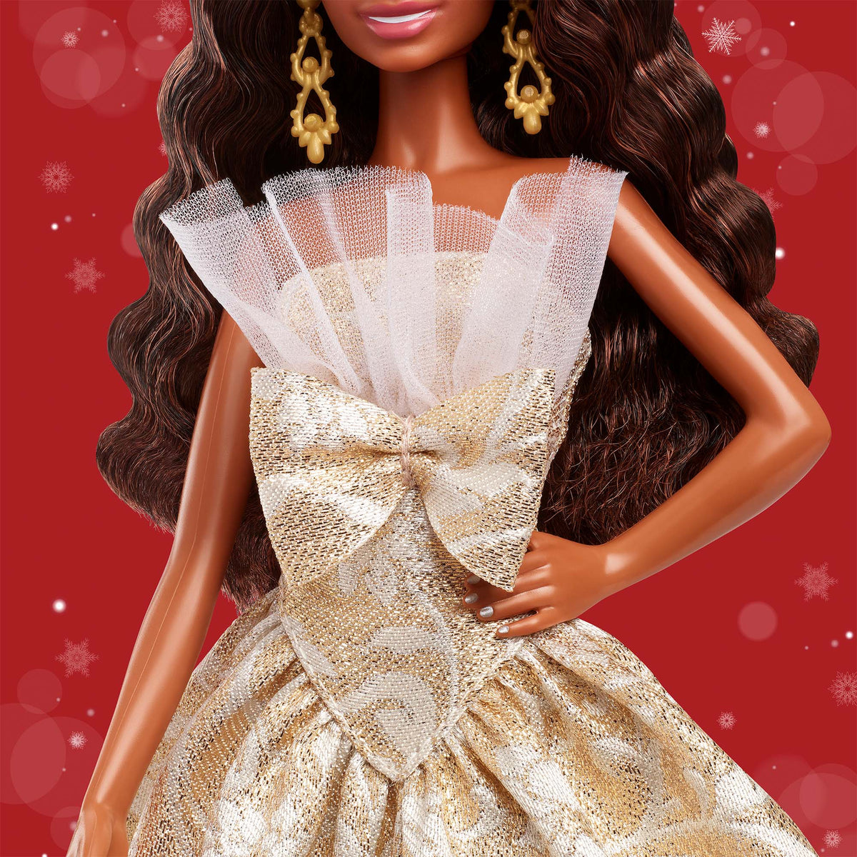 2025 Holiday Barbie Doll 4 Dark Hair with CoA - Mattel Creations - image 6