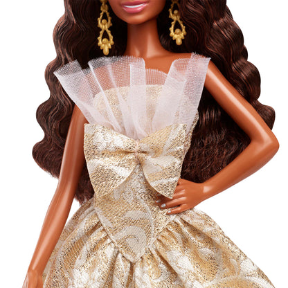 2025 Holiday Barbie Doll 4 Dark Hair with CoA - Mattel Creations - image 10