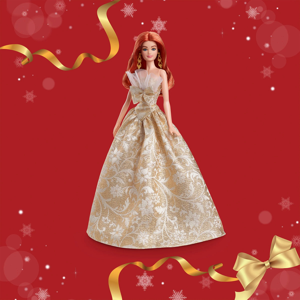 2025 Holiday Barbie Doll 1 - Red Hair with CoA - Mattel Creations - image 3