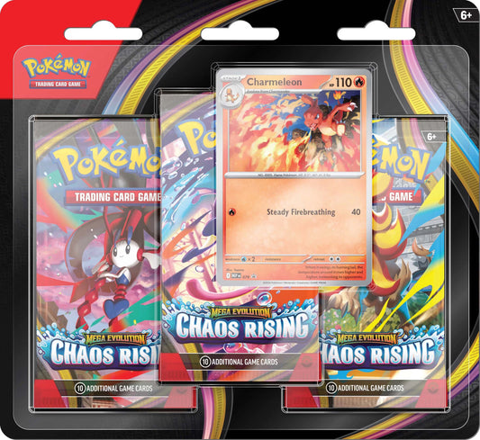 Pokemon TCG: Mega Evolution Chaos Rising 3 Booster Blister